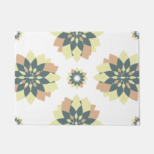 幾何エレガントモダン星バースト ドアマット (正面)