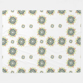 幾何エレガントモダン星バースト フリースブランケット (正面(横))