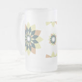 幾何エレガントモダン星バースト フロストグラスビールジョッキ (正面左)