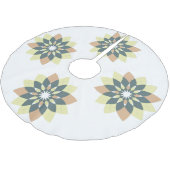 幾何エレガントモダン星バースト ブラッシュドポリエステルツリースカート (アングル)