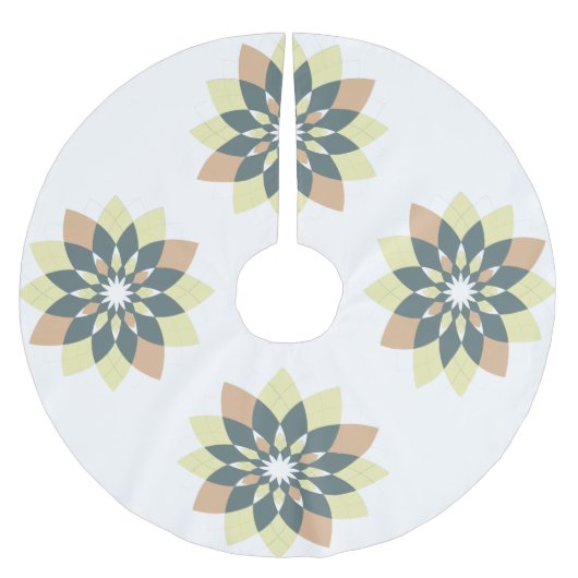 幾何エレガントモダン星バースト ブラッシュドポリエステルツリースカート (正面)