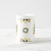 幾何エレガントモダン星バースト ボーンチャイナマグカップ (正面)