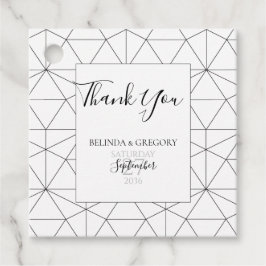 幾何エレガント図形の結婚贈り物メッセージカード フェイバータグ