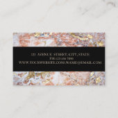 幾何エレガント大理石グリッター金ゴールドストライプ 名刺 (裏面)