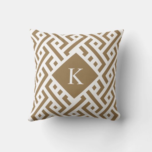 幾何エレガント模様モノグラム装飾用クッション クッション (裏面)