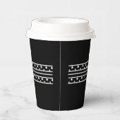 幾何エレガント白黒水玉模様 紙コップ (右)