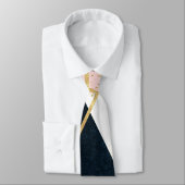 幾何エレガント紙吹雪黄金デザイン ネクタイ (タイ)