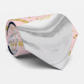 幾何エレガント紙吹雪黄金デザイン ネクタイ (ロール)