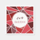 幾何エレガント結婚の スタンダードカクテルナプキン (正面)