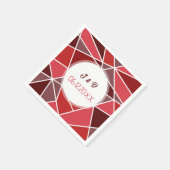 幾何エレガント結婚の スタンダードカクテルナプキン (角)