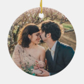 幾何エレガント結婚の セラミックオーナメント (裏面)