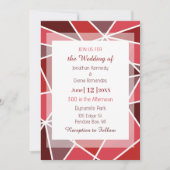 幾何エレガント結婚の 招待状 (正面)