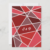 幾何エレガント結婚の 招待状 (裏面)