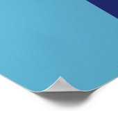 幾何エレガント色のネイビーブルーとシーグリーンパステル ポスター (角)