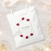 幾何エレガント色レッドロ結婚ーズ フェイバーバッグ (クリップ留めされた状態)