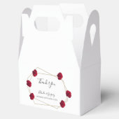 幾何エレガント色レッドロ結婚ーズ フェイバーボックス (オープン)