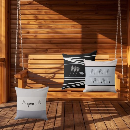 幾何エレガント花柄装飾用クッション クッション