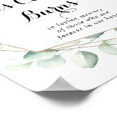 幾何エレガント金ゴールドこのロウソクが燃える看板 ポスター (角)