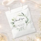 幾何エレガント金ゴールド緑あり結婚と フェイバーバッグ (クリップ留めされた状態)