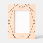 幾何エレガント | モノグラムと日付 レーザー彫刻フレーム (正面)