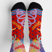 幾何カスタム色メンズ ソックス (上部)