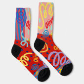 幾何カスタム色メンズ ソックス (右)