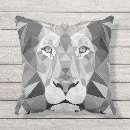 幾何カッコいいライオン頭 アウトドアクッション