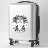 幾何カッコいいライオン頭 シール (スーツケース)