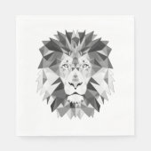 幾何カッコいいライオン頭 スタンダードランチョンナプキン (正面)