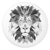 幾何カッコいいライオン頭 セラミックノブ (正面)