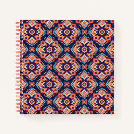 幾何カラフルアステカパターン ノートブック