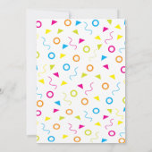 幾何カラフルアートクリスマスパーティー休日 招待状 (裏面)