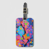 幾何カラフルアートラゲッジタグ – 抽象芸術 ラゲッジタグ (正面縦)
