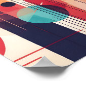 幾何カラフルエレガントスタイルアートプリント ポスター (角)