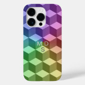 幾何カラフルキューブMonogram iPhoneケース Case-Mate iPhoneケース (裏面)