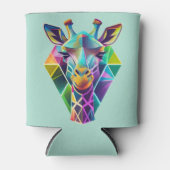 幾何カラフルキリン頭 缶クーラー (正面)