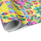 幾何カラフルキルト誕生日ギフト ラッピングペーパー (ロールコーナー)