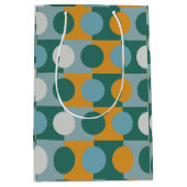 幾何カラフルコンテンポラリー的 ミディアムペーパーバッグ (正面)