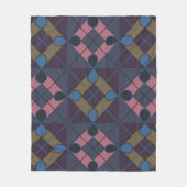 幾何カラフルダイヤモンド フリースブランケット (正面)