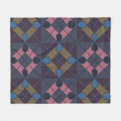 幾何カラフルダイヤモンド フリースブランケット (正面(横))