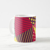 幾何カラフルデザイン抽象芸術 コーヒーマグカップ (正面左)