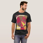 幾何カラフルデザイン抽象芸術 Tシャツ (正面フル)