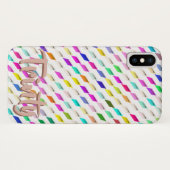 幾何カラフルデザイン携帯電話ケース Case-Mate iPhoneケース (裏面(横))