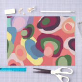 幾何カラフルデザイン 薄葉紙 (クラフト)