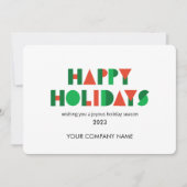 幾何カラフルハッピーホリデイズビジネス シーズンカード (正面)