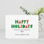 幾何カラフルハッピーホリデイズビジネス シーズンカード (スタンド正面)