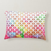 幾何カラフルパターンの アクセントクッション (裏面)