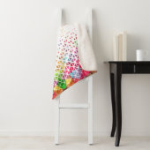 幾何カラフルパターンの シェルパブランケット (インサイチュ)