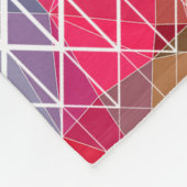 幾何カラフルパターンの フリースブランケット (角)