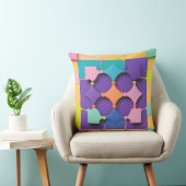幾何カラフルパターンデザイン鮮やか形状 クッション (椅子)